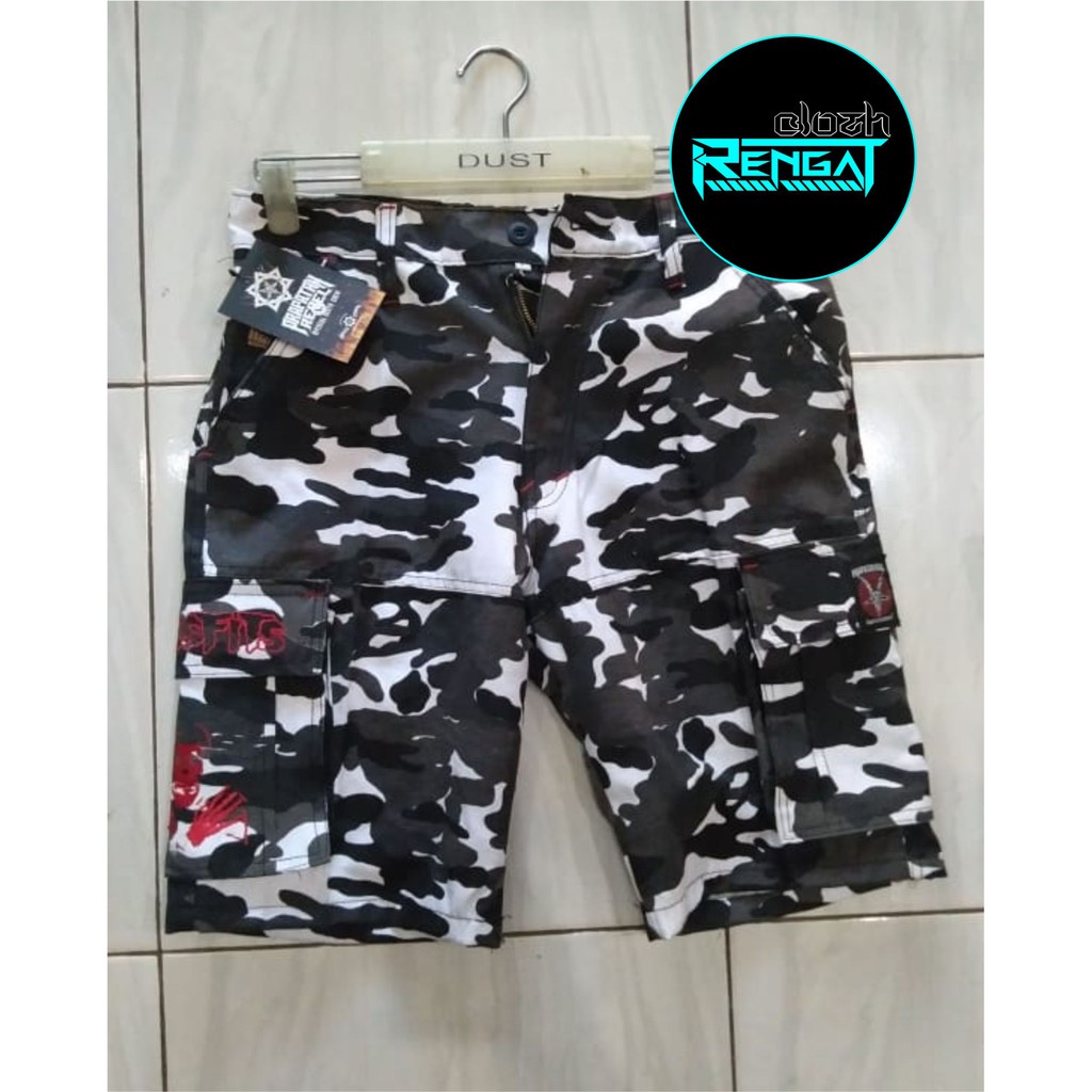 Celana Gembol/Alpin Pendek Loreng Putih PRAPATAN REBEL ORIGINAL
