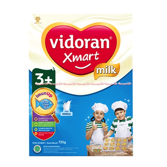 Vidoran Xmart madu Vanilla Milk 3+ 725gr Susu Formula Untuk 3-5tahun Fidoran Smart 3 Plus Rasa Vanila