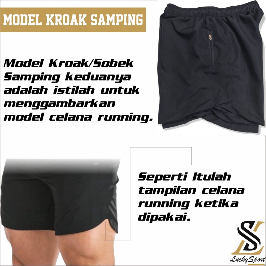 PARASUT CELANA PENDEK PRIA Olahraga boxer Running sporty futsal Santai