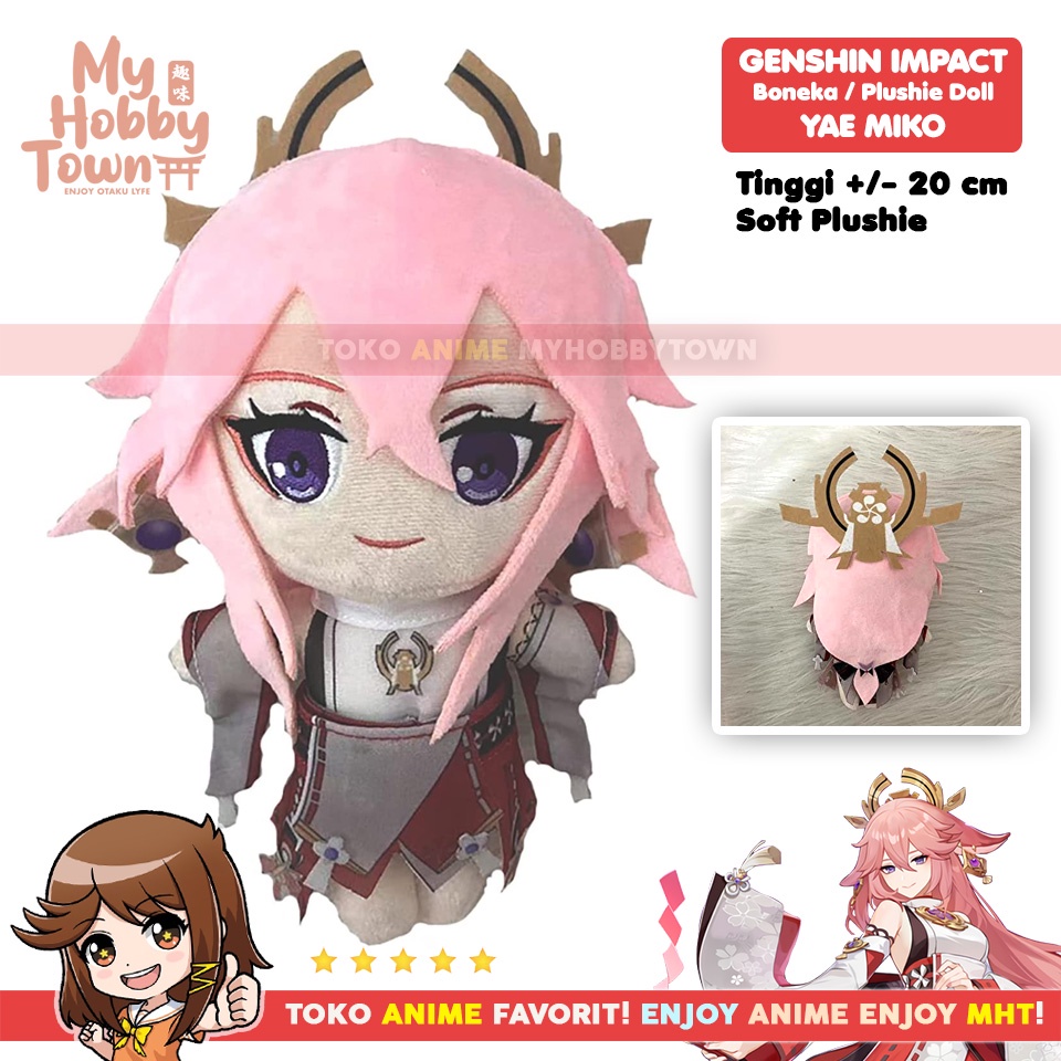 Boneka Anime Karakter Genshin Impact Yae Miko Plushie Doll