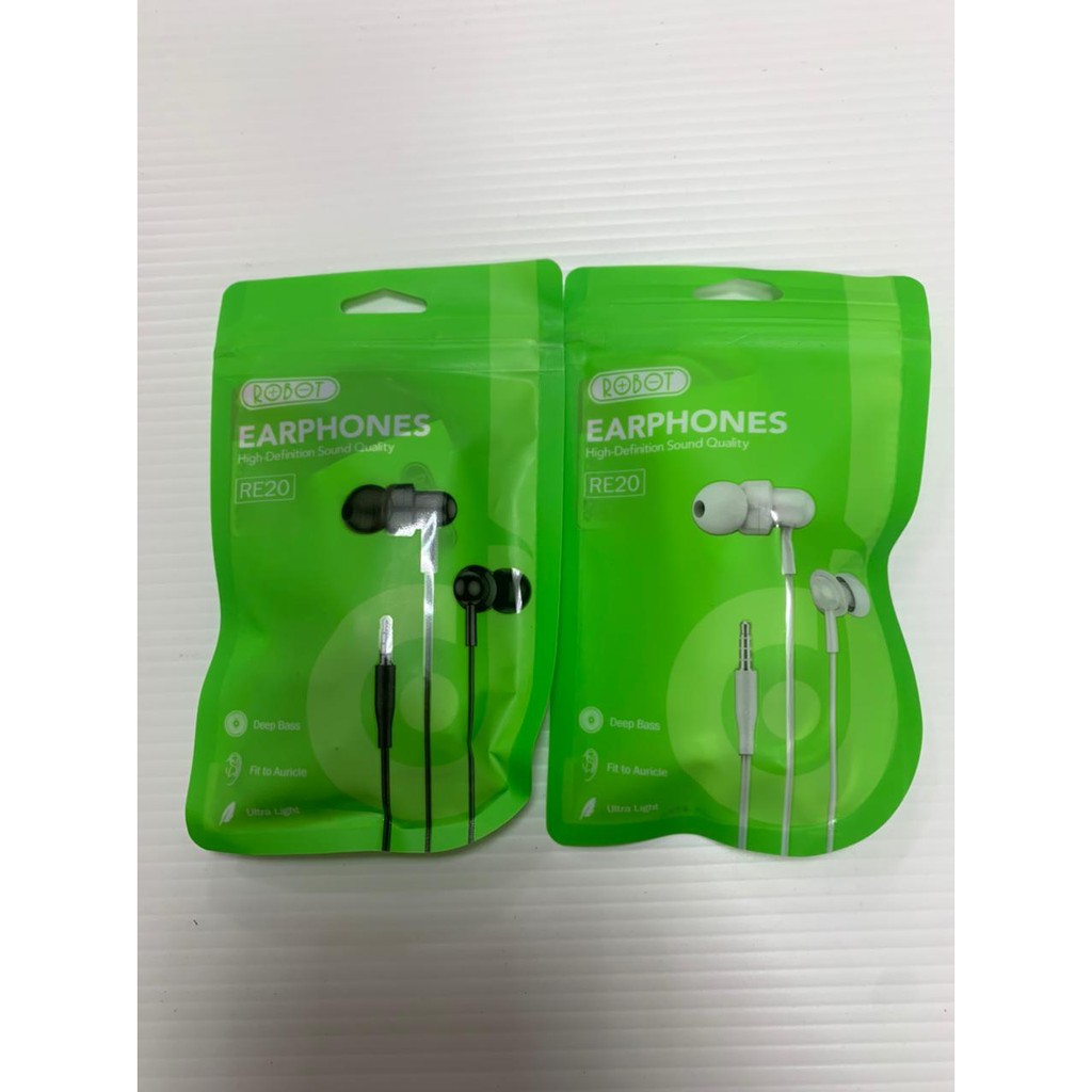 Earphone / Handsfree Robot RE20 Deep Bass Ultra Light