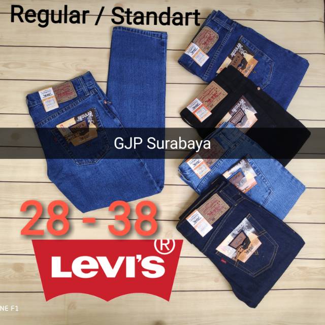 celana kerja pria jeans denim panjang size 27 - 38