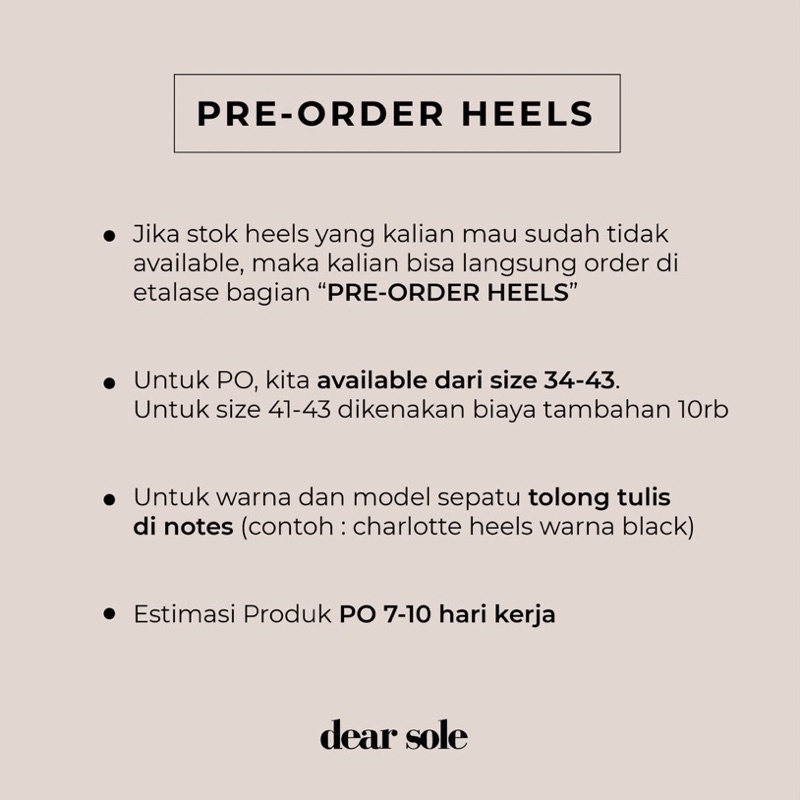 [DEAR SOLE] QUINN HEELS / SEPATU HEELS WANITA / HEELS 7cm