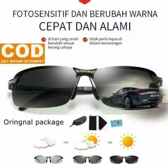 PROMO Kacamata sunglass Polarized Pria Wanita Photocromic UV400