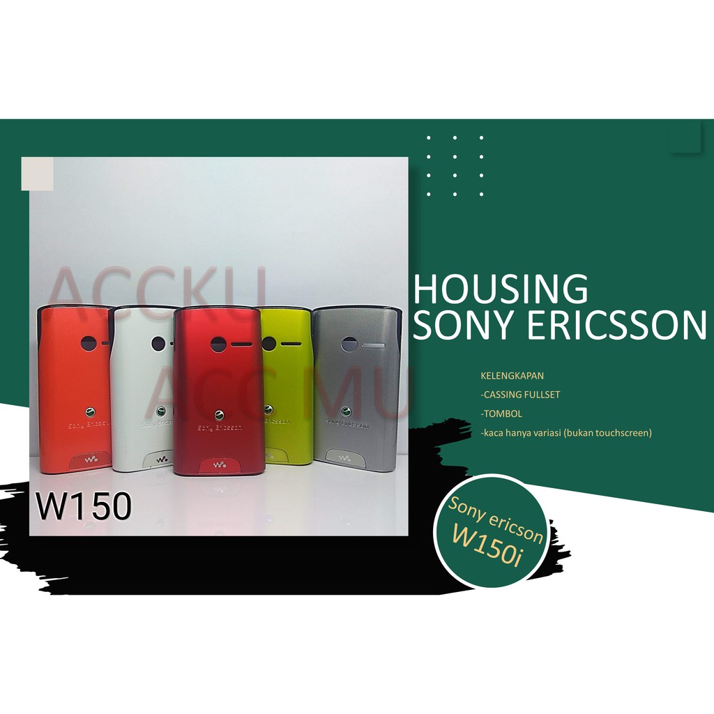 KESING CASING HOUSING SONY ERICSSON W150i + KEY HIGH QUALITY