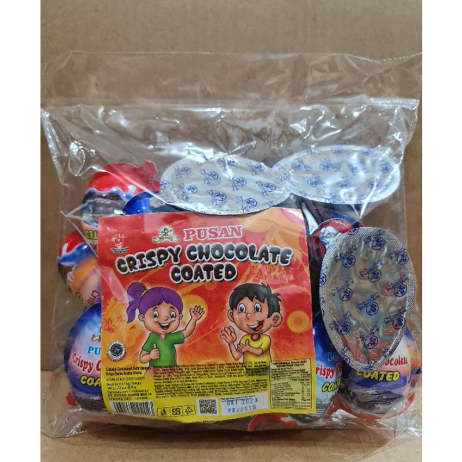 Pusan Crispy chocolate coated / bentuk setengah telur