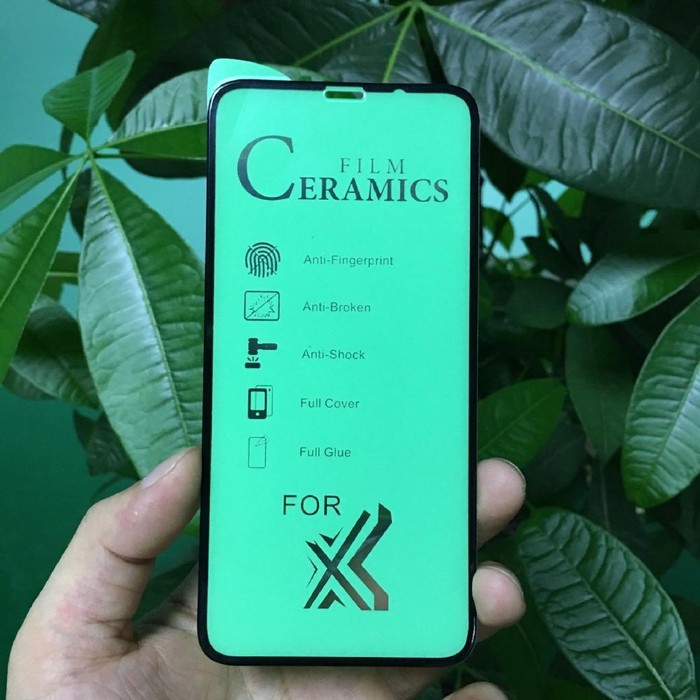 IPHONE X XS XR XS MAX 11 11 PRO 11 PRO MAX 12 12 PRO 12 PROMAX MINI ANTI GORES CERAMIC FILM LENTUR BENING FULL COVER PELINDUNG LAYAR SCREEN GUARD