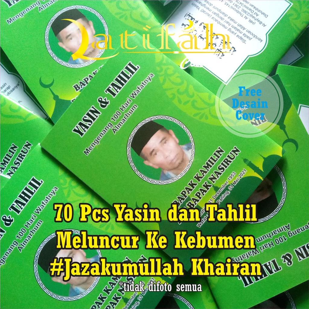 

Souvenir Buku Surah Yasin dan Tahlil Murah Free Desain Cover Uk. 15,5 x 12 cm*