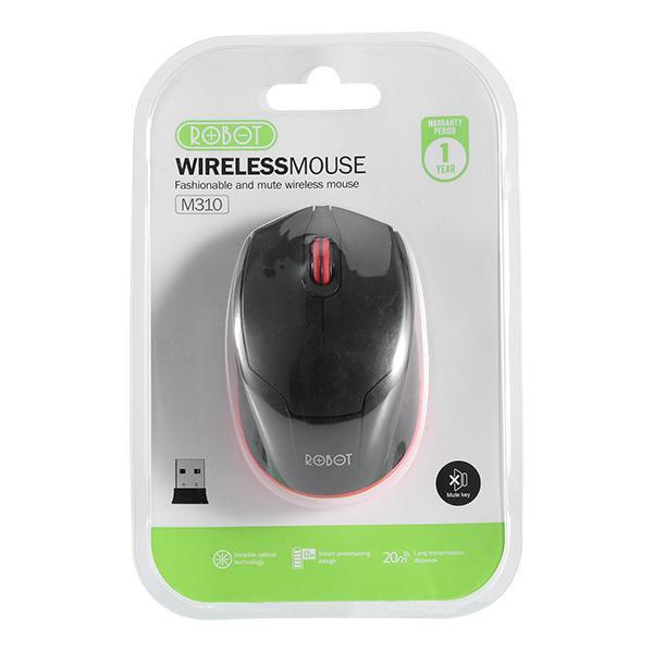 WIRELESS OPTICAL MOUSE ROBOT M310 ORIGINAL GARANSI RESMI 1 TAHUN