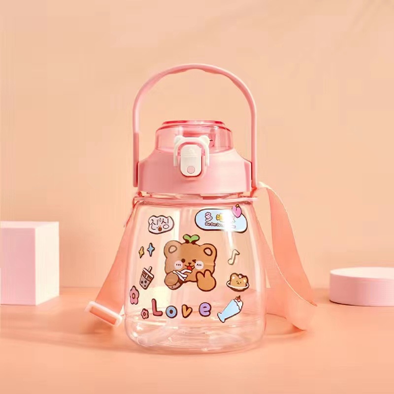 Botol Bening Lucu * Botol Minum Anak * Botol Gemoy Free Sticker * 1300ml