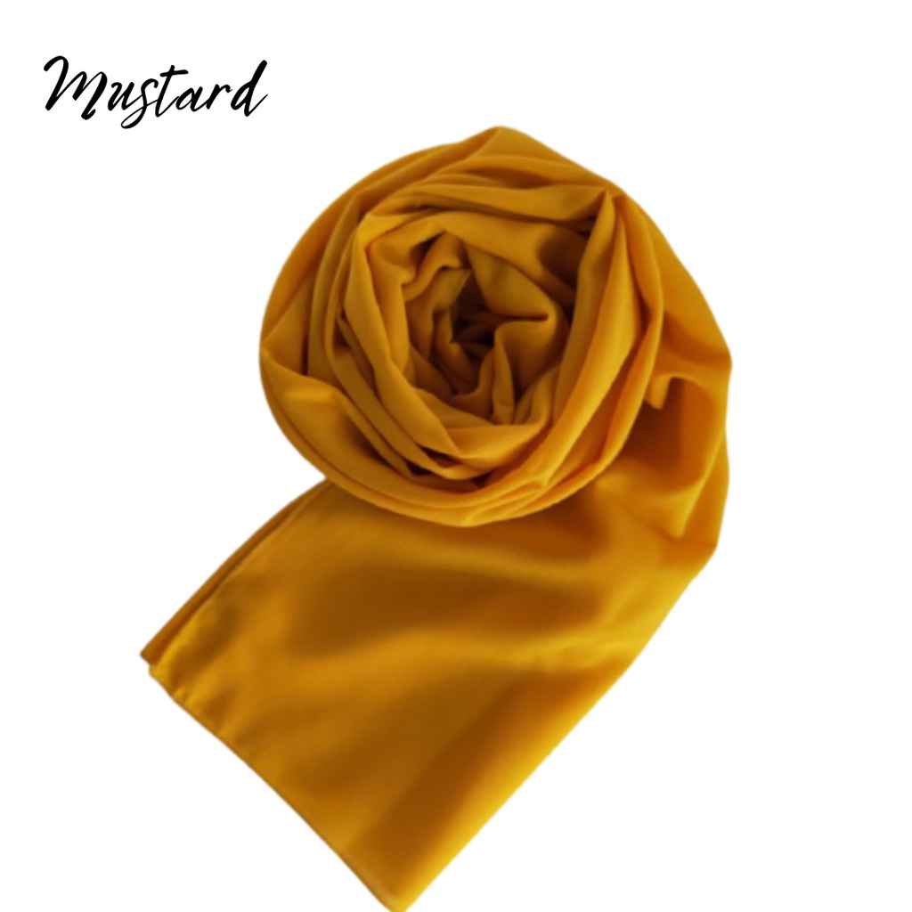 Termurah Pashmina Diamond Sabyan Hijab / Pashmina Diamond 150x75Cm Finishing Neci-MUSTARD