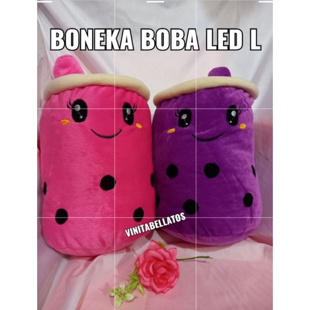 Boneka Boba LED L ukuran 35cm Diameter 20cm