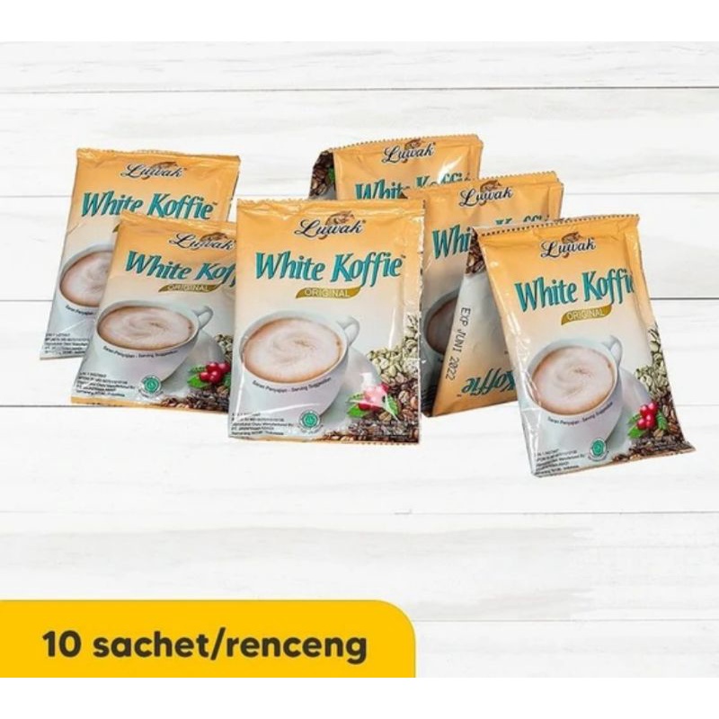 

Luwak White Koffie ( 1 renceng isi 10 sachet )