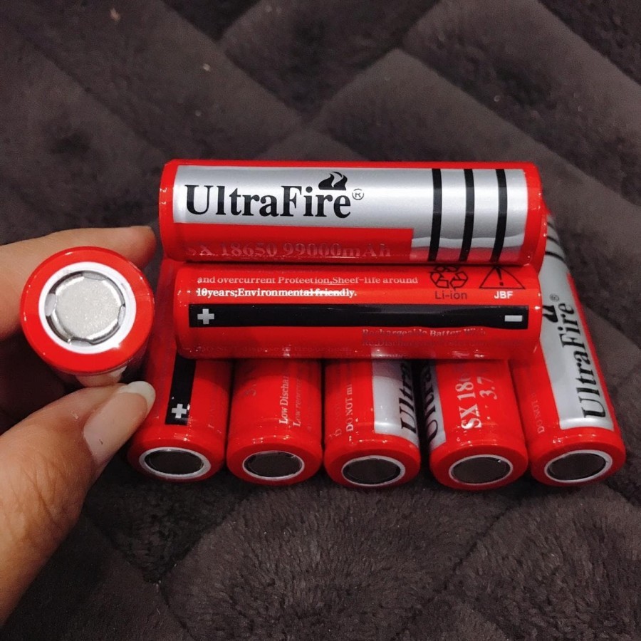 Baterai Ultra Fire/Baterai 18650/Bateri laser/DATAR 99000 mah