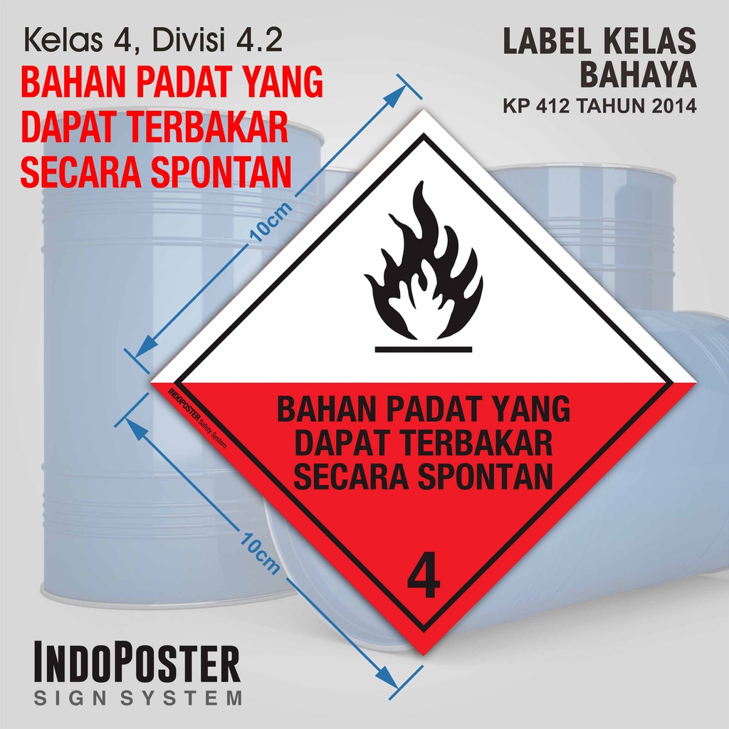 

Stiker Label Simbol B3 IATA Transportasi Kelas Material Bahaya Dangerous Goods - Benda Padat Yang Dapat Terbakar Secara Spontan