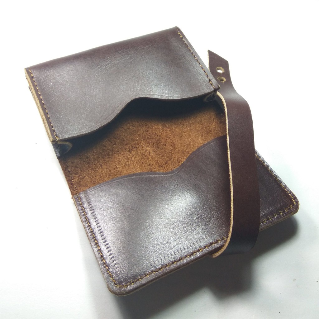 card holder | wallet dompet kartu muat banyak kulit asli warna coklat