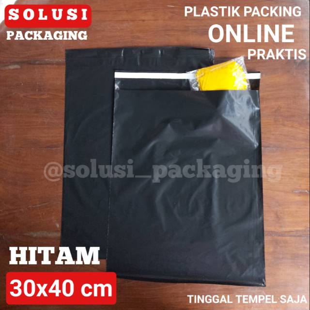 

100 pcs PLASTIK PACKING ONLINE 30x40cm HITAM POLYMAILER/KANTONG TAS PLASTIK