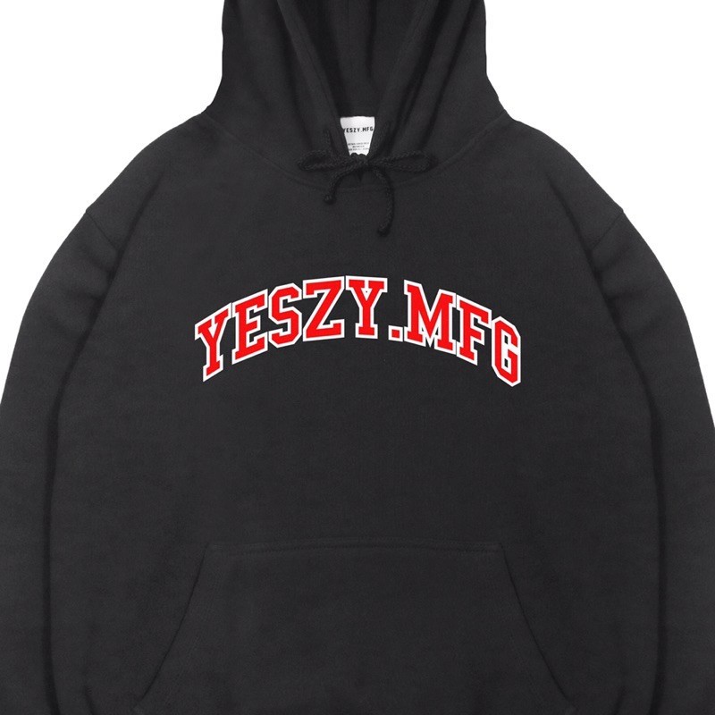 YESZY.MFG Hoodie Black Almighty F. Red