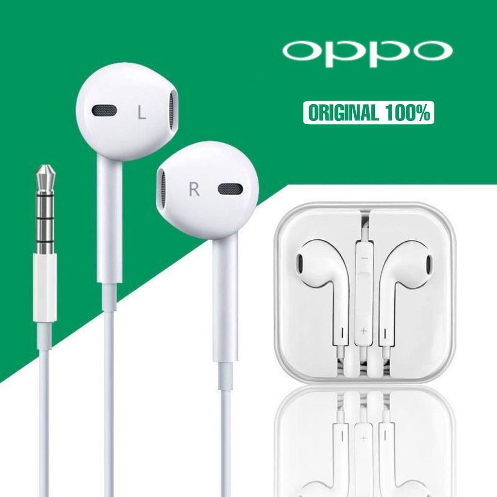 Headset Oppo Original Xtra Bass copotan earphone Cabutan original