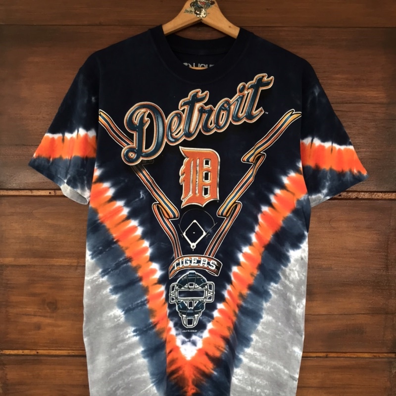 Tshirt Baseball Original MLB DETROIT TIGERS Tie Dye