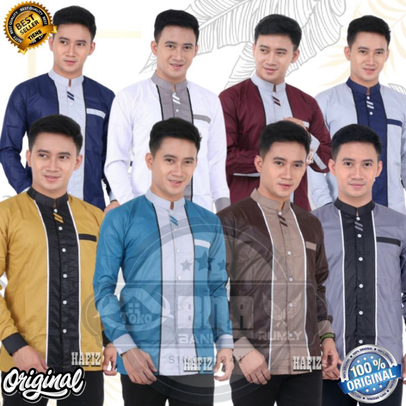 KOKO HADRROH // KOKO PRIA DEWASA // KOKO LENGAN PANJANG // BAJU KOKO MUSLIM // KOKO MOTIF ROMPI