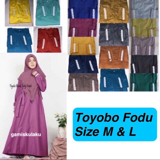 Gamis Toyobo FODU Lengan Renda