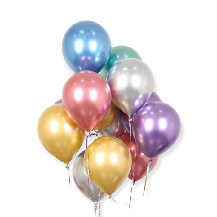 Balon Latex Chrome 5inch / Balon Metalik Chrome 5inch Ecer