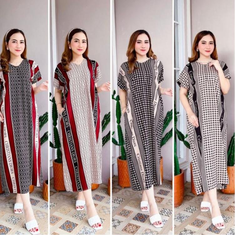 HOT SALE Daster SMK sematak jumbo motif dior busui kekinian rayon armor import premium homedress kan