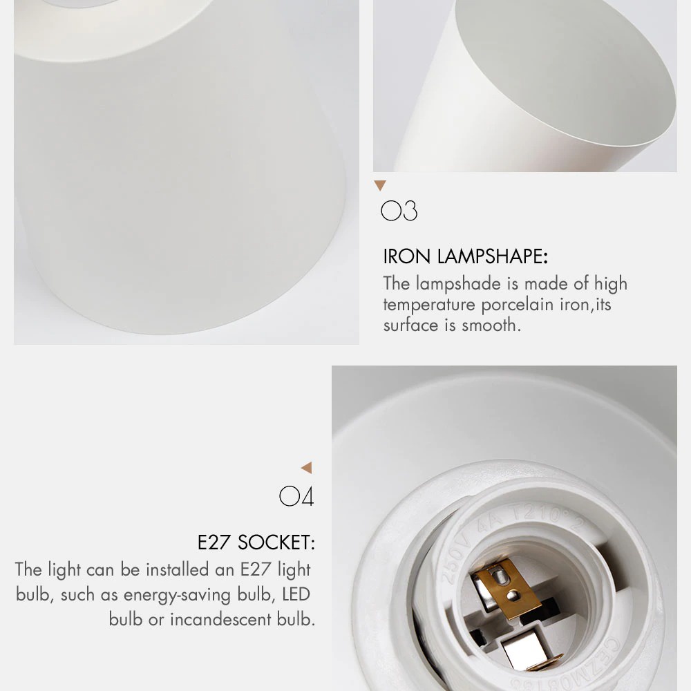 Bisa COD Soket Lampu Hias Dinding Minimalis Nordic Socket E27 - PHYVAL WF-M004