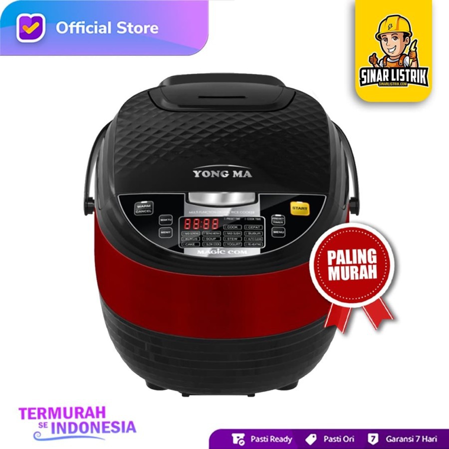 Magic Com Yong Ma SMC 8027 Red/Magiccom Yongma YMC Merah 2 Liter