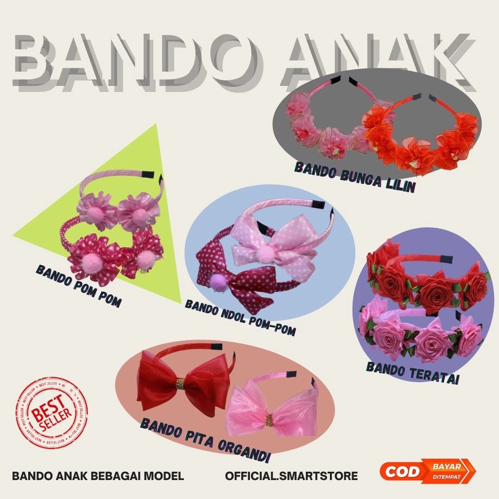 Bando | Bando Anak | Bandana | Bandana Anak | Bando Grosir