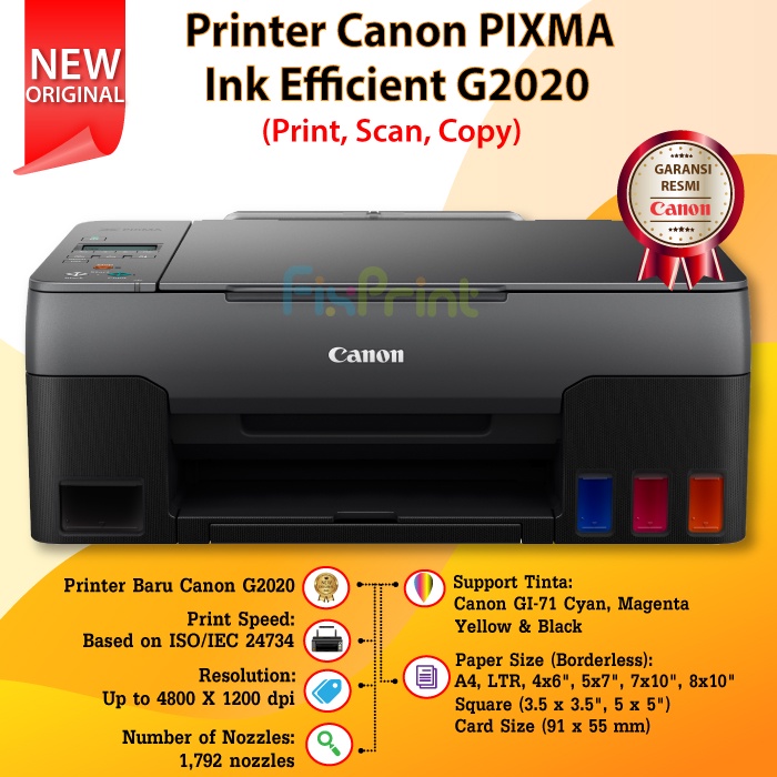 Printer Canon G2020 G-2020 Print Scan Copy Tinta GI70 GI-70 GI71 GI-71