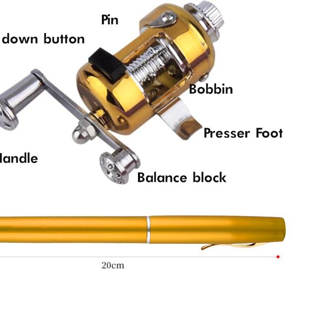 Mini Pen Fishing Rod Pen Joran Pancing Outdoor Joran Fishing Peralatan