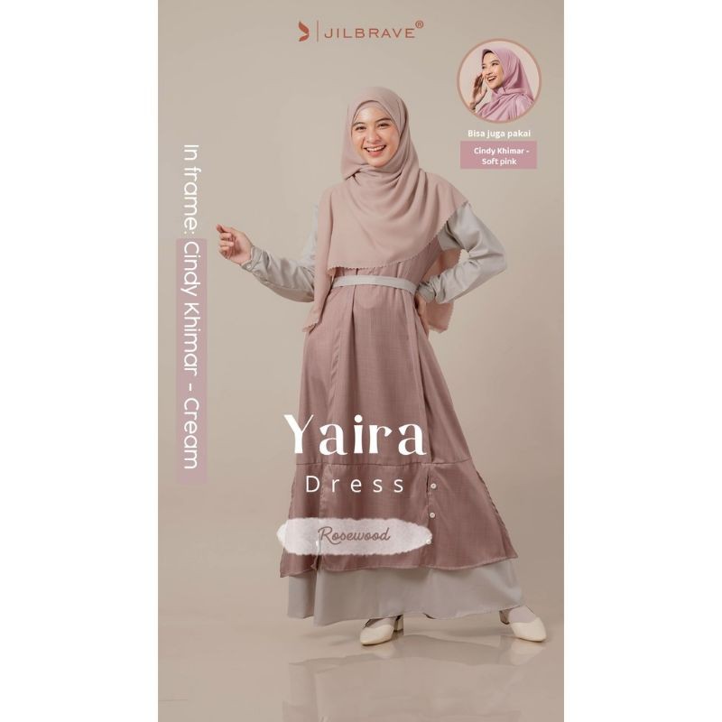 JIlbrave Yaira Dress warna Rosewood size XL