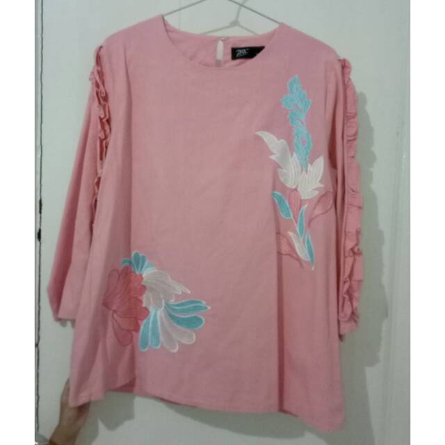Blouse PRC size L katun warna pink