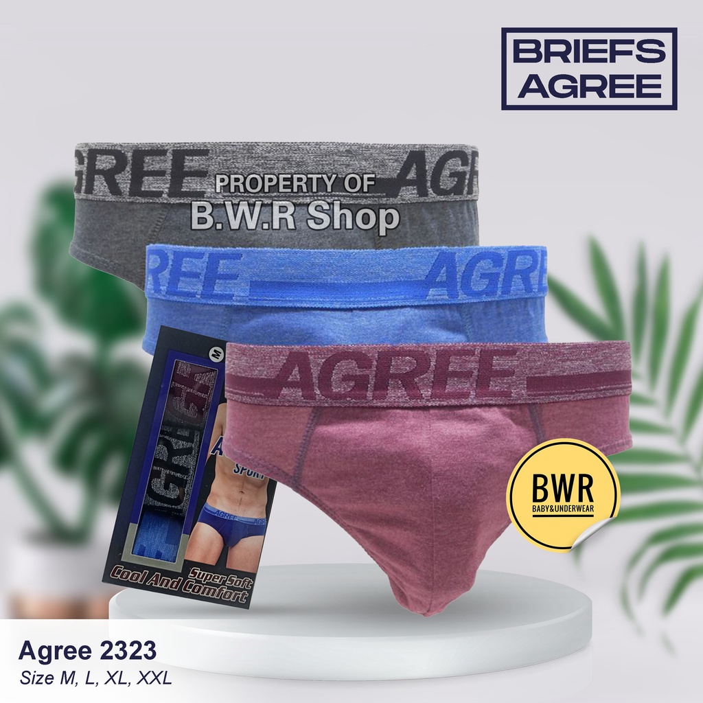 [ 3pc ] CD AGREE 2323 / Celana Dalam Pria Dewasa Agree Sport 2323 Pakaian Dalam Pria Adem | Bwr