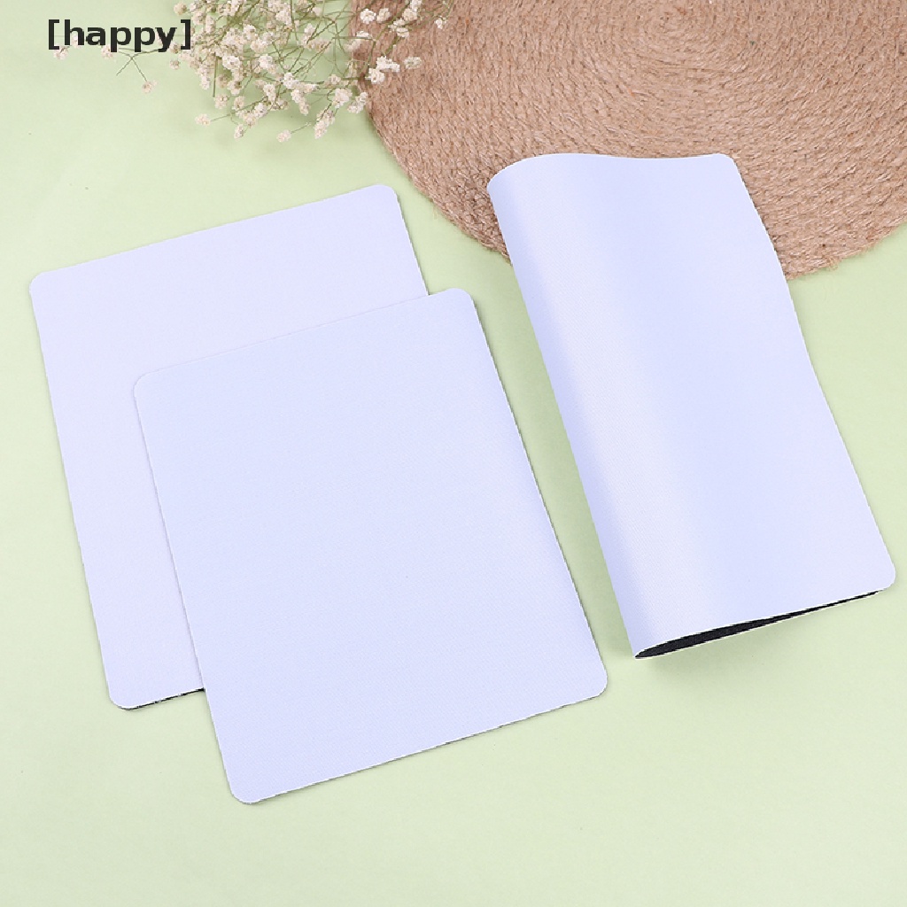 Ha 1pc Mouse Pad Bahan Karet Warna Putih Untuk Laptop / Komputer / Tablet