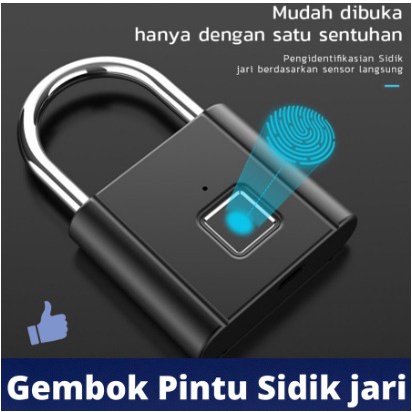 Gembok pagar anti maling gembok sidik jari tanpa kunci Smart Fingerprint Padlock Security kunci pintu anti maling kunci gembok pintu mirip kadonio hido