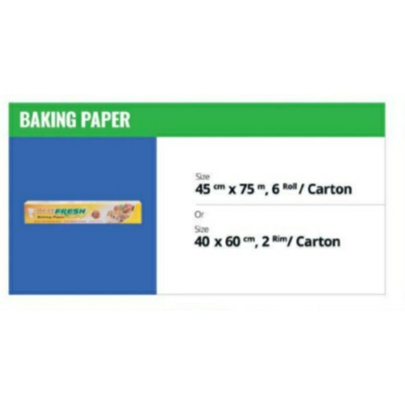 Baking paper Best fresh (food grade) / Kertas roti / kertas alas pemanggang kue