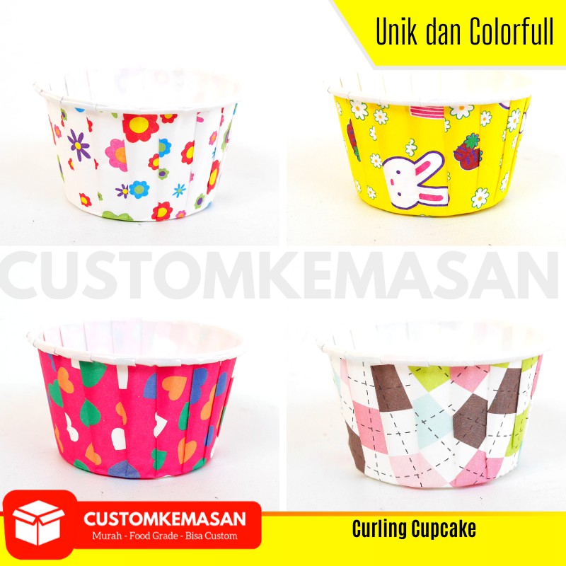 Cup Cupcake, Cetakan Cupcake, Kertas Cupcake, Curling Cupcake, Kemasan Cupcake , Tempat Cupcake