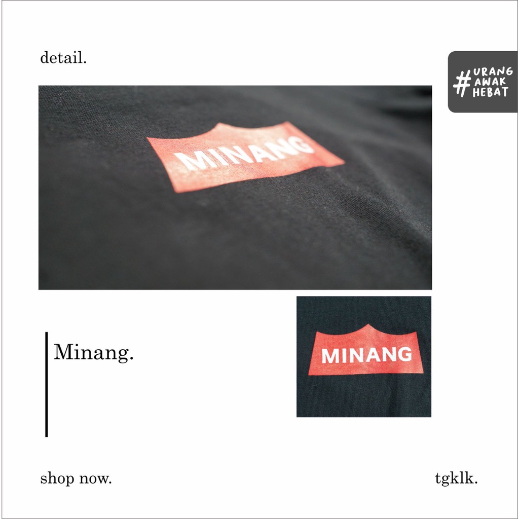 Tangkelek Baju Kaos Minang Warna Hitam