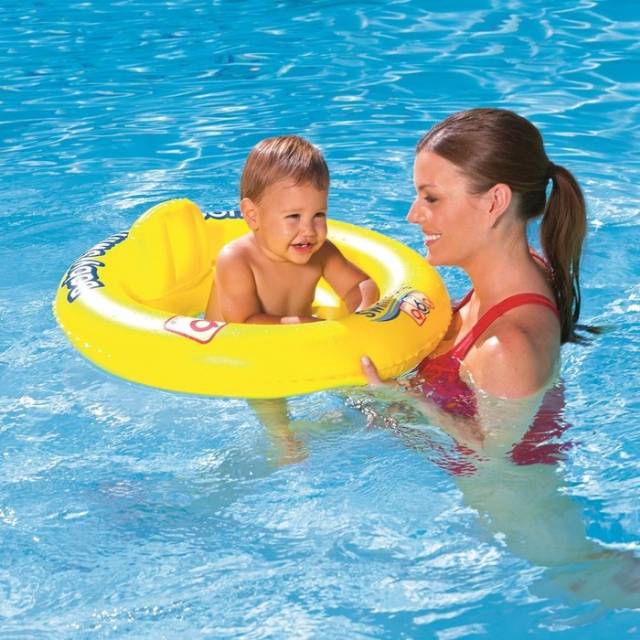 Pelampung Renang Anak Bayi Swimtrainer Baby Bulat Sandaran Ban Kuning