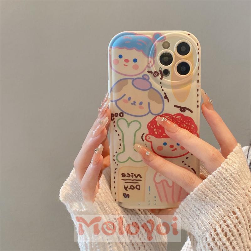 Soft Case TPU Desain Doodle Laki-Laki Dan Perempuan Untuk IPhone 11 7 8 Plus 13 12 Pro MAX XR X XS MAX 6 6s Plus SE 2020