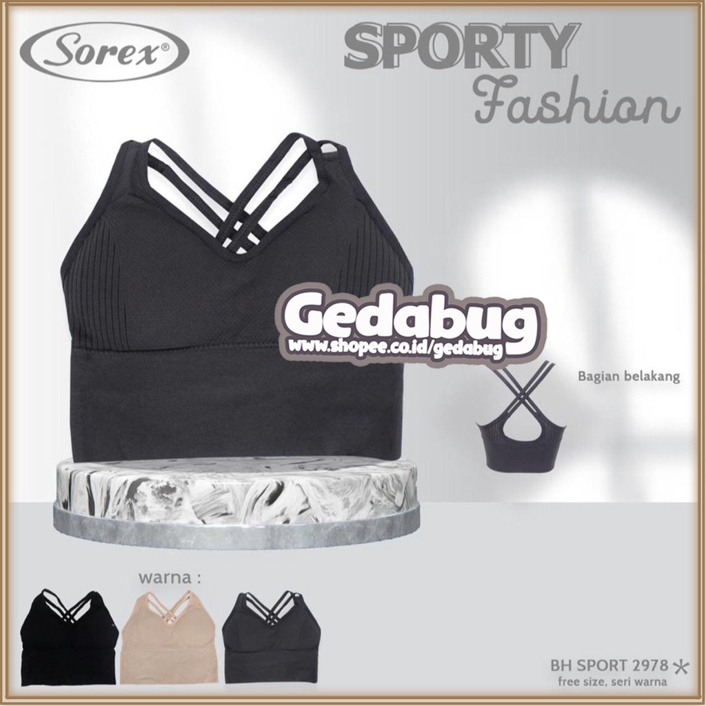 Miniset Sorex 2978 Double Tali Kecil Sexy Bra Fashion Olahraga - Gedabug