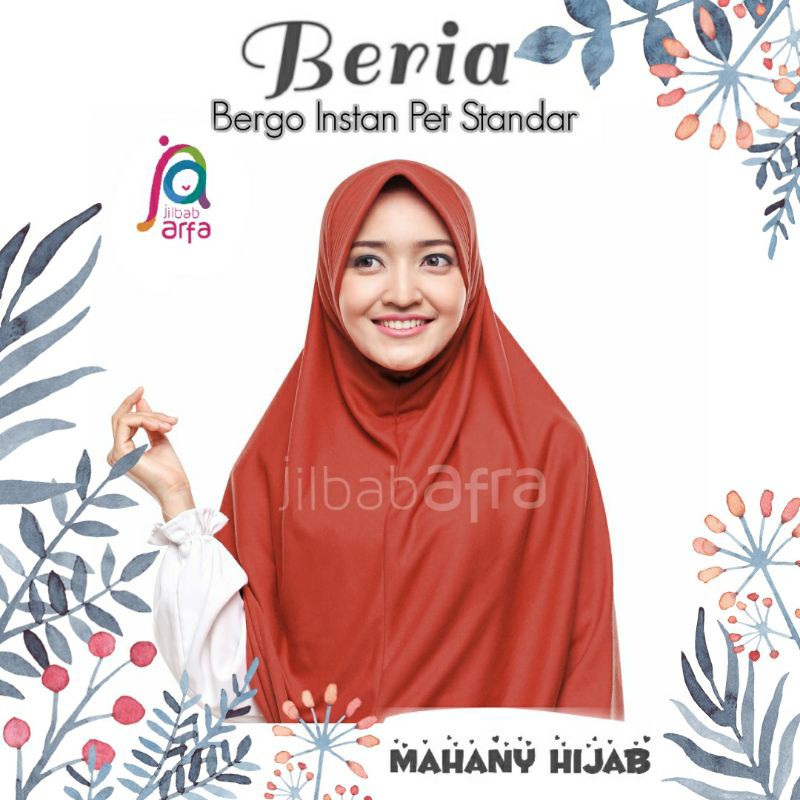 Jilbab Arfa Beria Merah Bata
