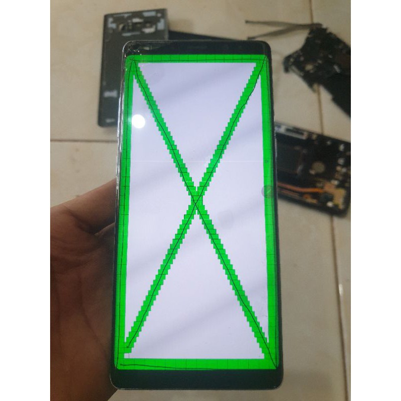 lcd samsung note 8 minus retak masuk angin