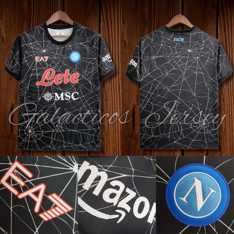 Jersey Napoli New Black Spider 2021-2022 Grade Original