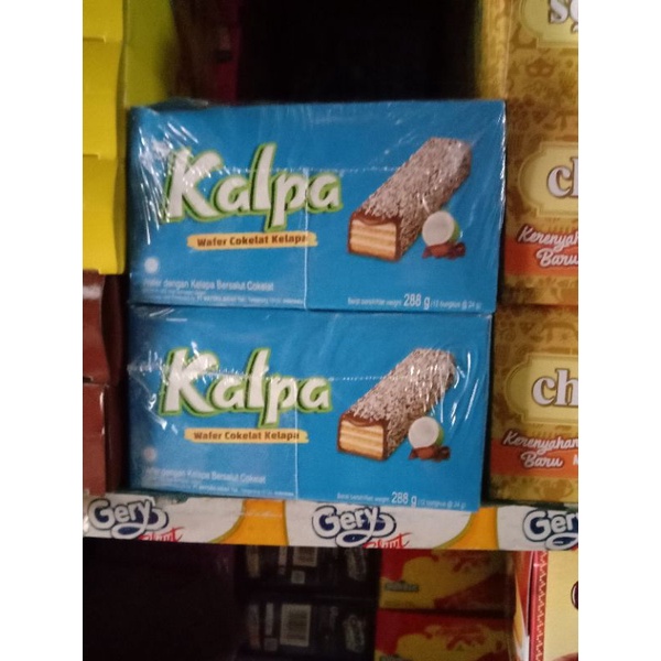 

kalpa wafer coklat kelapa box isi 12 pcs