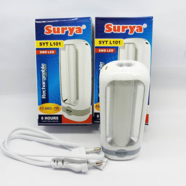 Lampu emergency plus senter tangan L101 surya