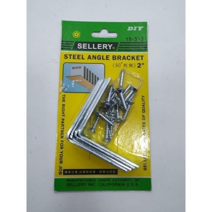 fikashop000 Siku Besi L Siku Rak Penyangga Meja Kursi TV Ambalan Shelf Bracket